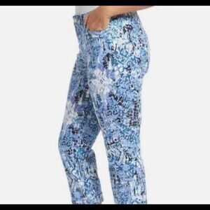 Nine West Women's Chrystie Capri Denim Blue Print women’s size 10